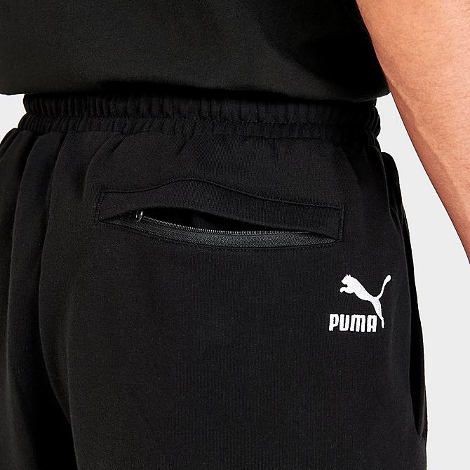 On Model 6 view of Men's Puma HC Knit Shorts in Puma Black Click to zoom