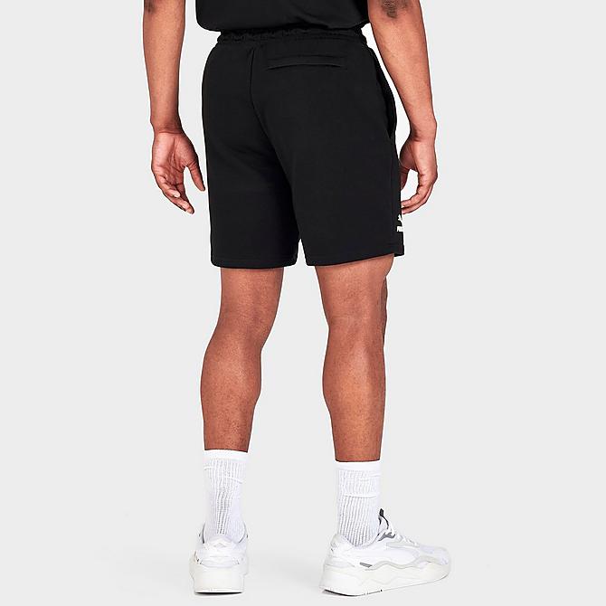 Back Right view of Men's Puma 8 Inch Team Shorts in Puma Black Click to zoom