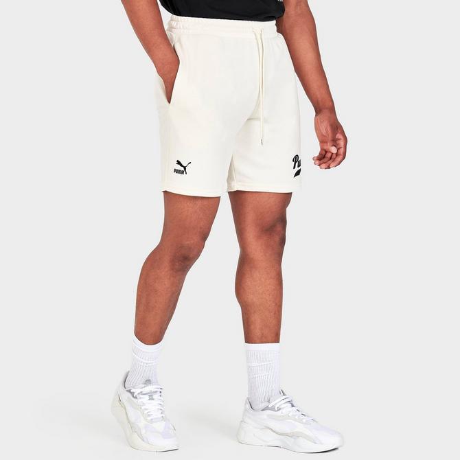 Back Left view of Men's Puma 8 Inch Team Shorts in Pristine Click to zoom