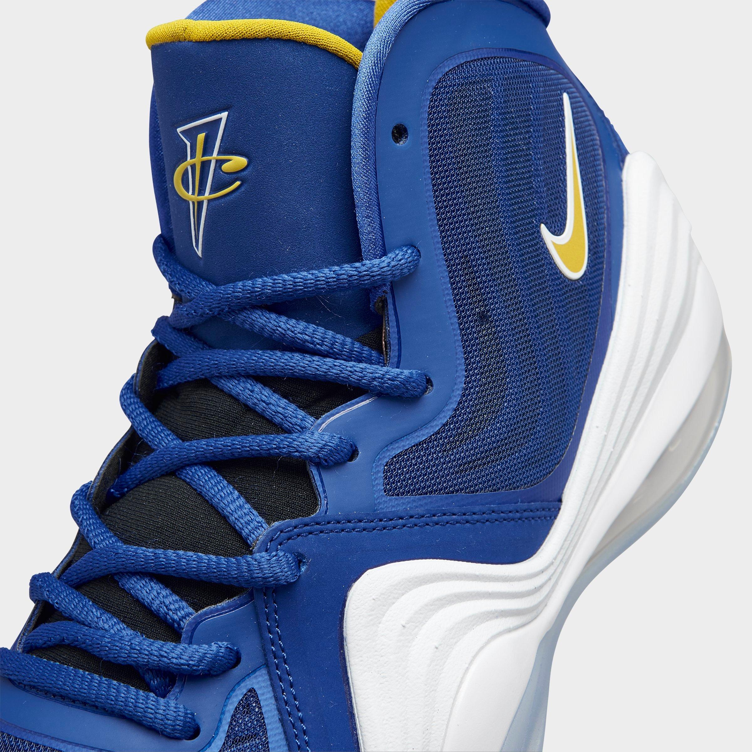 basketball shoes blue and yellow