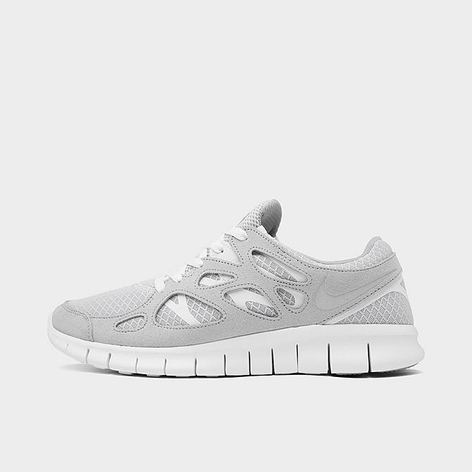 Right view of Men's Nike Free Run 2 Running Shoes in Wolf Grey/Pure Platinum/White Click to zoom