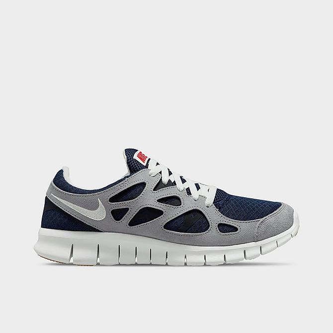 Three Quarter view of Men's Nike Free Run 2 Running Shoes in Midnight Navy/Summit White/Black Click to zoom
