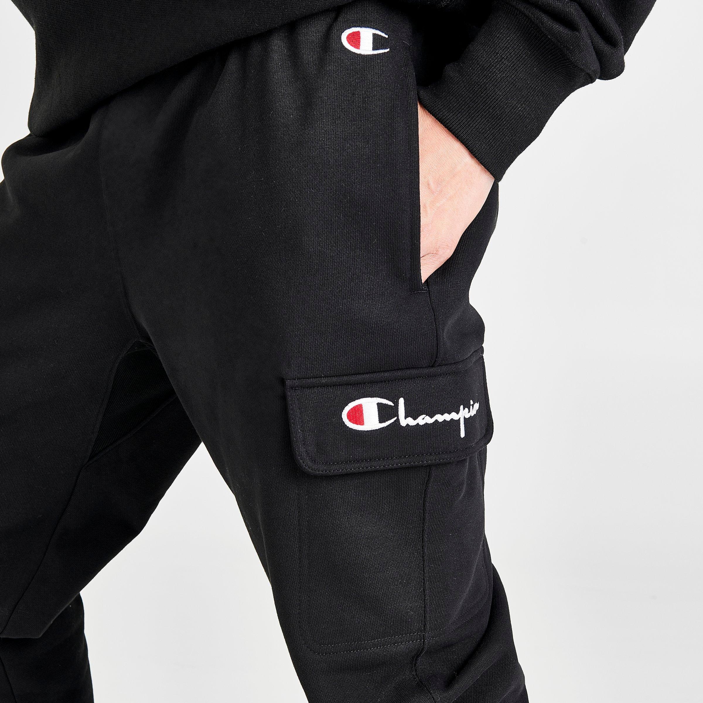 men's champion script logo fleece jogger pants