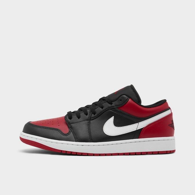 Men's Air Jordan Retro 1 Low Basketball Shoes in Red Size 8.0 | Leather