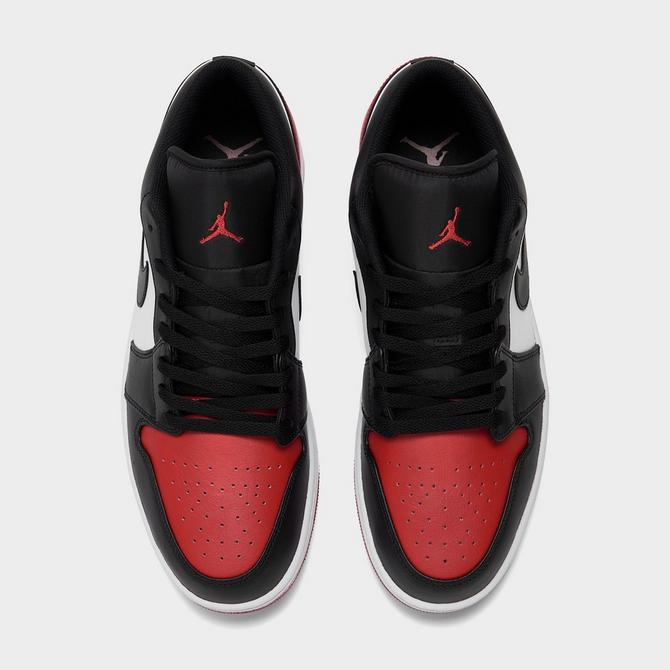 Air jordan 1 black and white red best sale