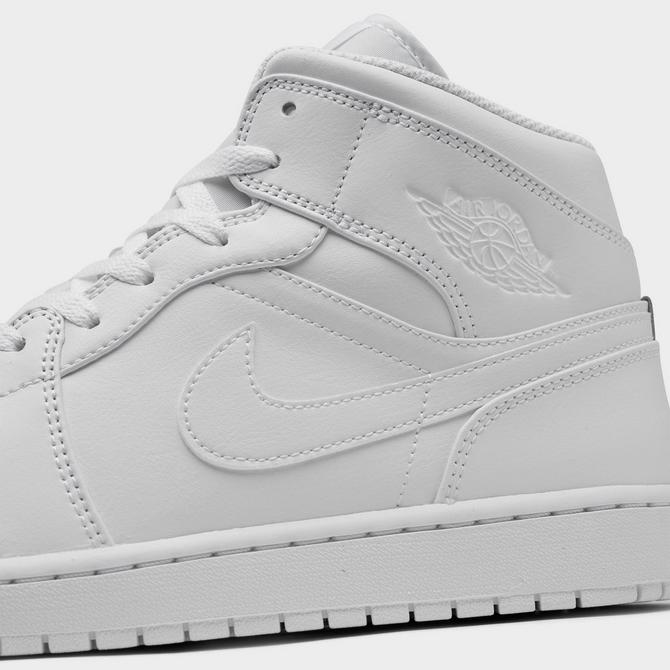 Air Jordan 1 Mid 'White' Mens Sneakers - Size 9.5