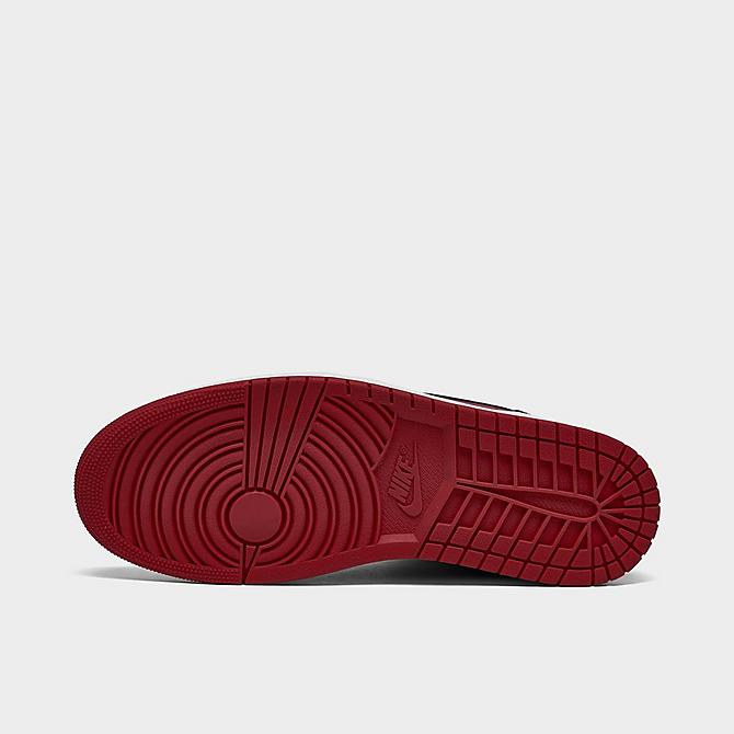 Bottom view of Air Jordan 1 Mid Casual Shoes in Gym Red/Black/White Click to zoom