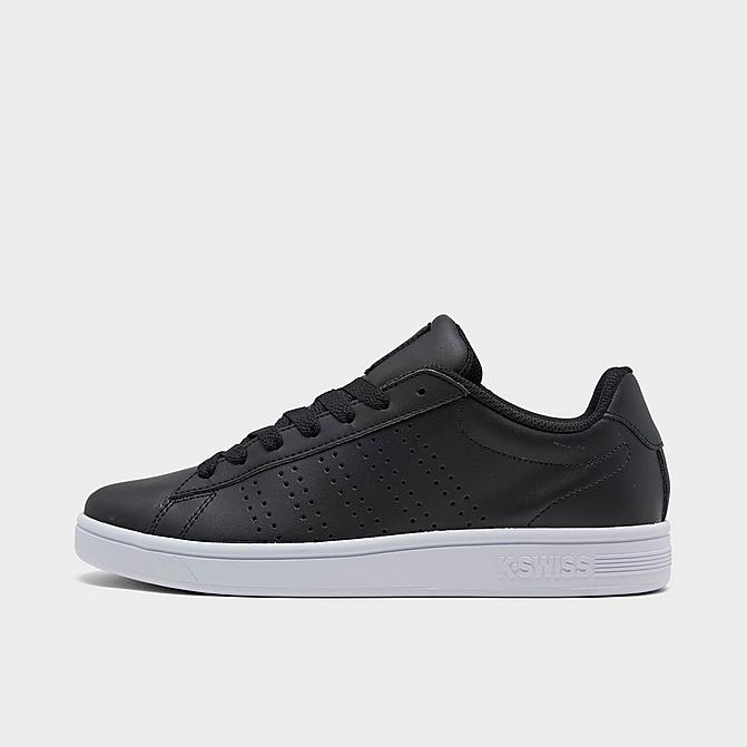 Right view of Men's K-Swiss Court Casper Casual Shoes in Black/White Click to zoom