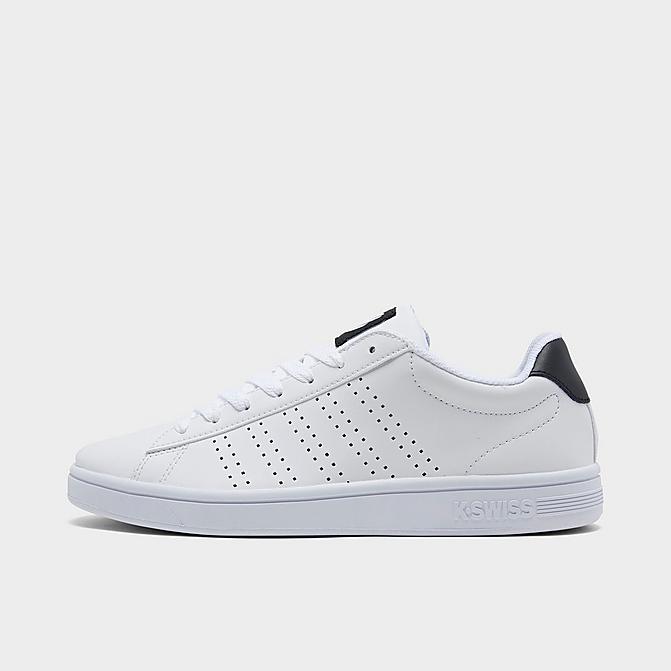 Right view of Men's K-Swiss Court Casper Casual Shoes in White/White Click to zoom