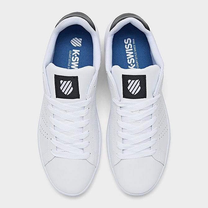 Back view of Men's K-Swiss Court Casper Casual Shoes in White/White Click to zoom