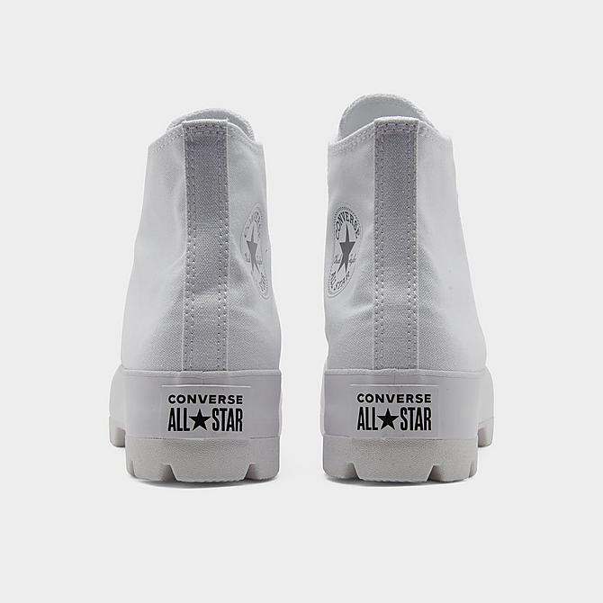 Left view of Women's Converse Chuck Taylor All Star High Top Lugged Casual Shoes in White/White Click to zoom