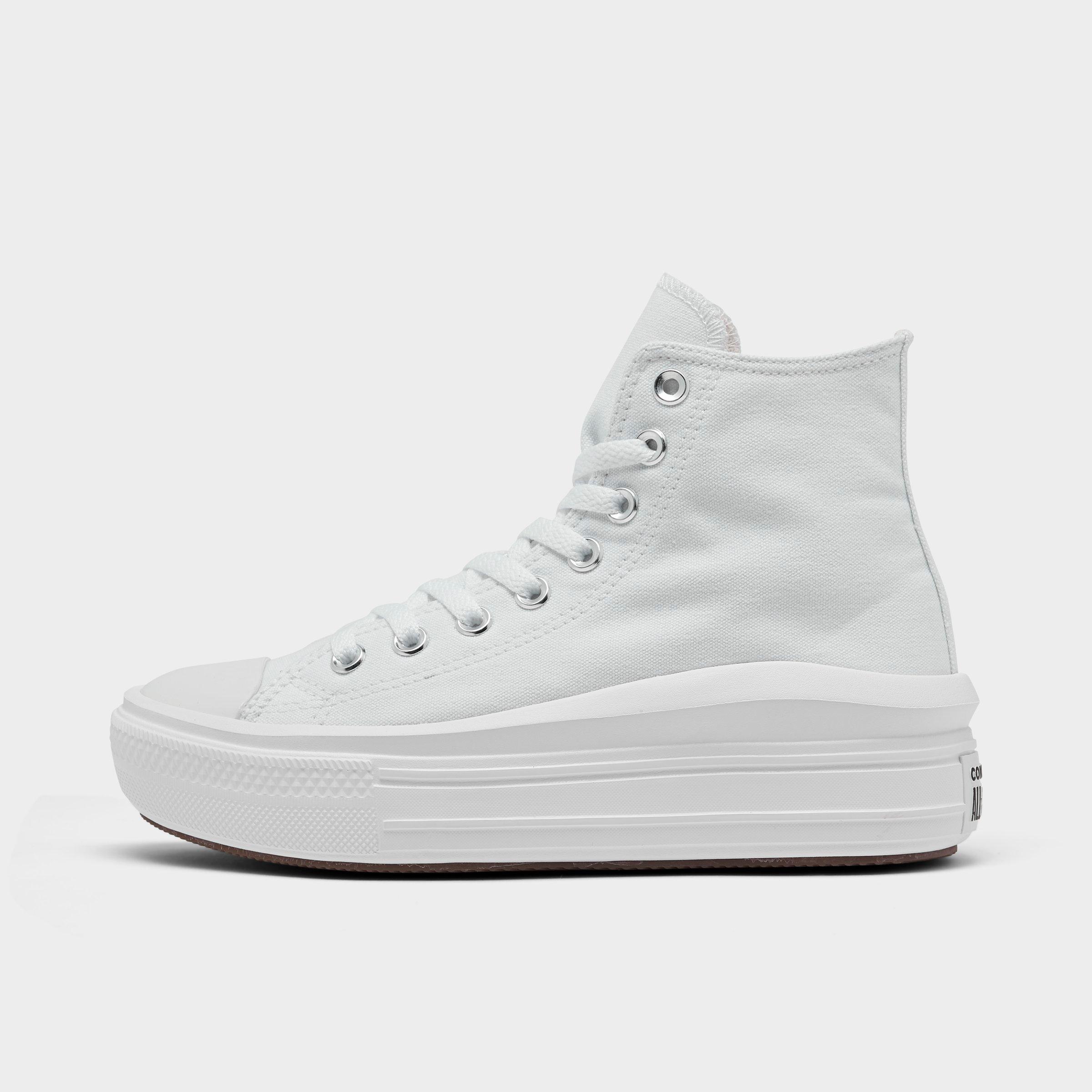 all white high top converse platform