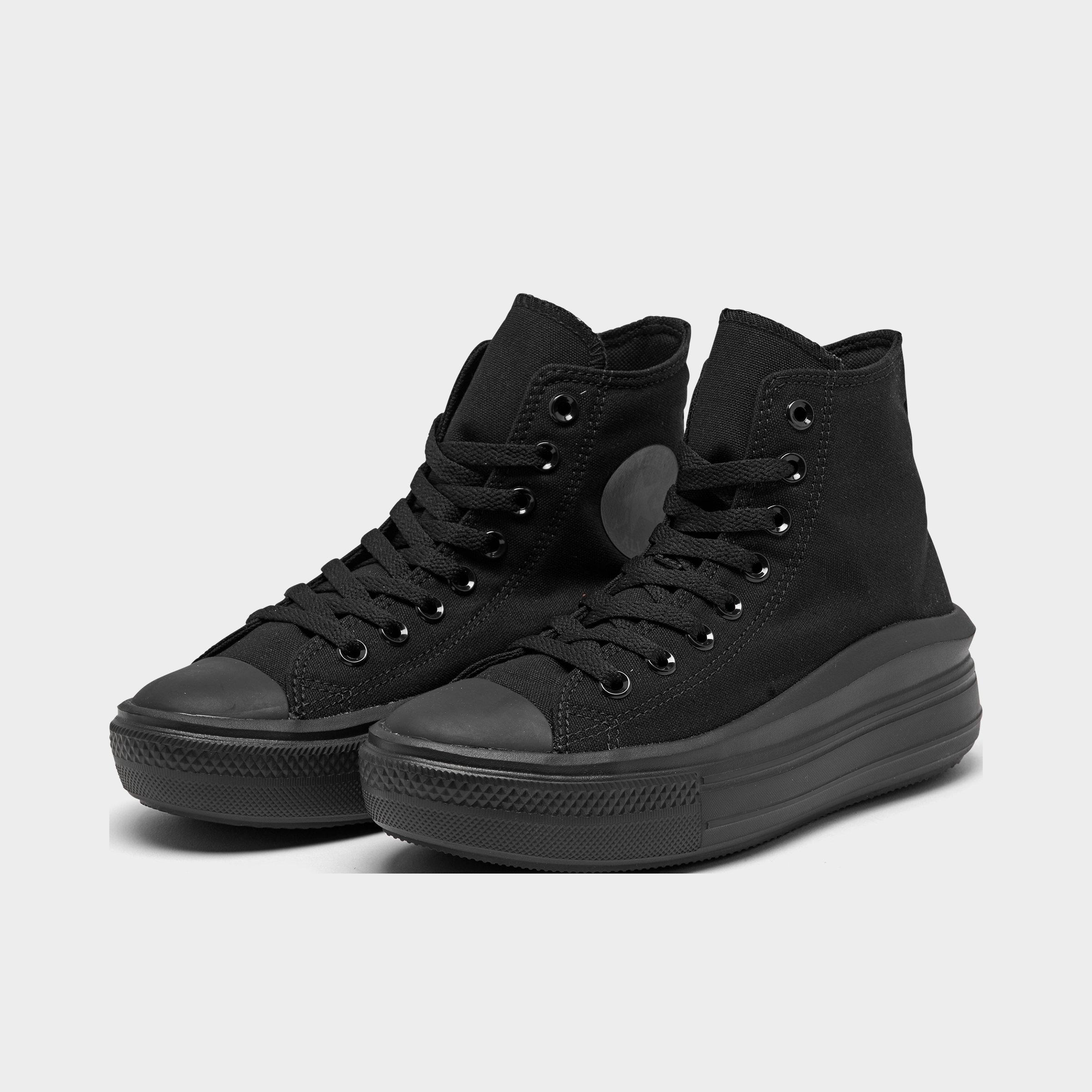 converse hi top platform black