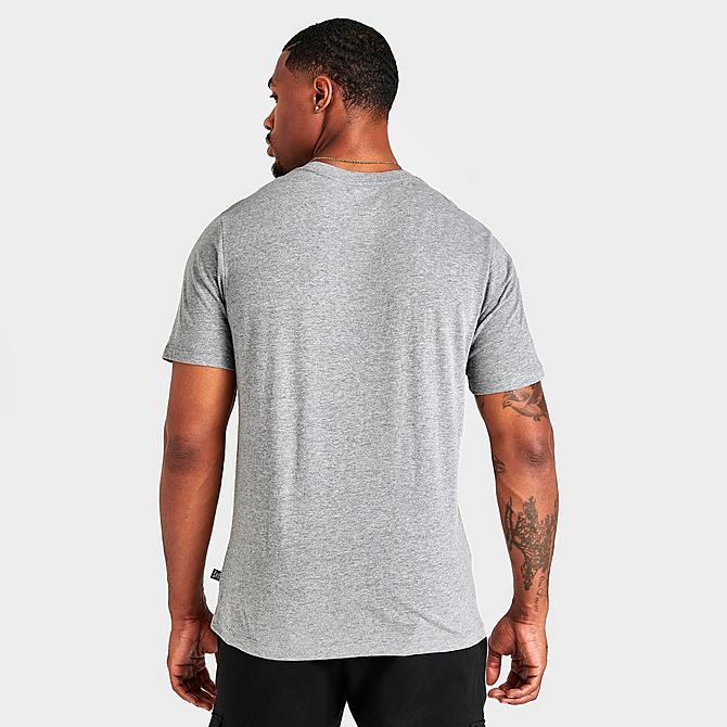 Back Right view of Men's Puma Essentials 2 COL Logo T-Shirt in Medium Grey Heather Click to zoom