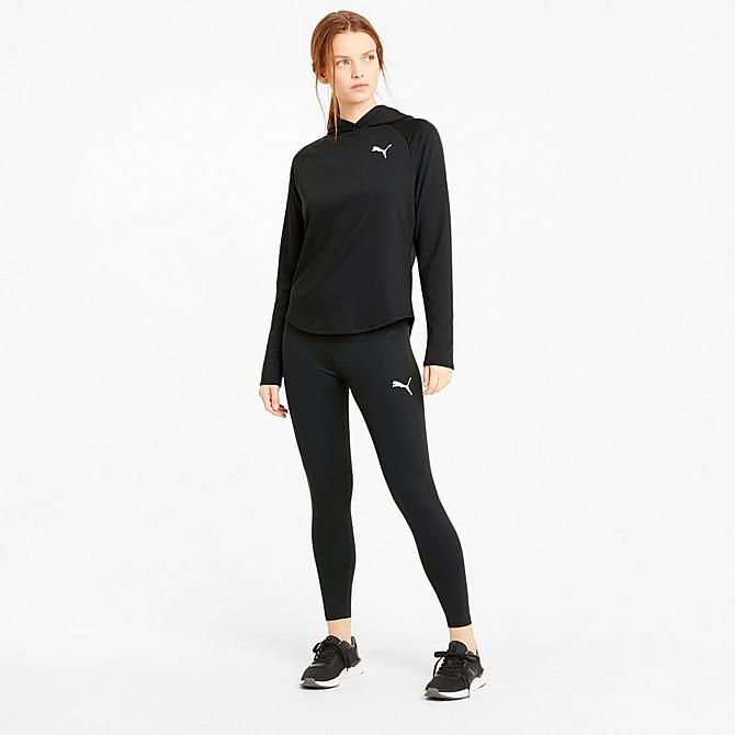 Front Three Quarter view of Women's Puma Active Tights in Puma Black Click to zoom