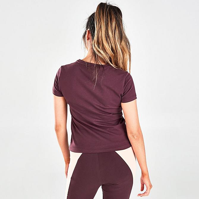 Back Right view of Women's Puma Fitted T-Shirt in Fudge Click to zoom