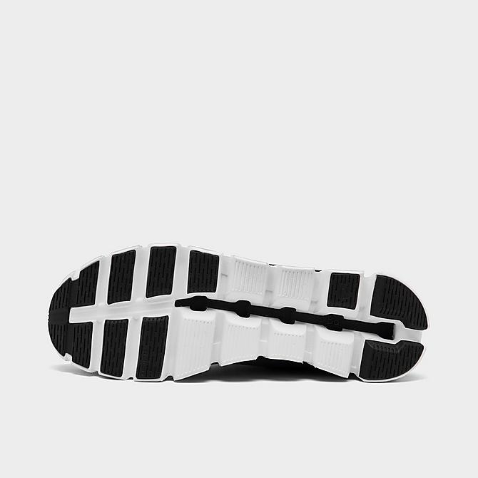 Bottom view of Men's On Cloud Running Shoes in Black/White Click to zoom