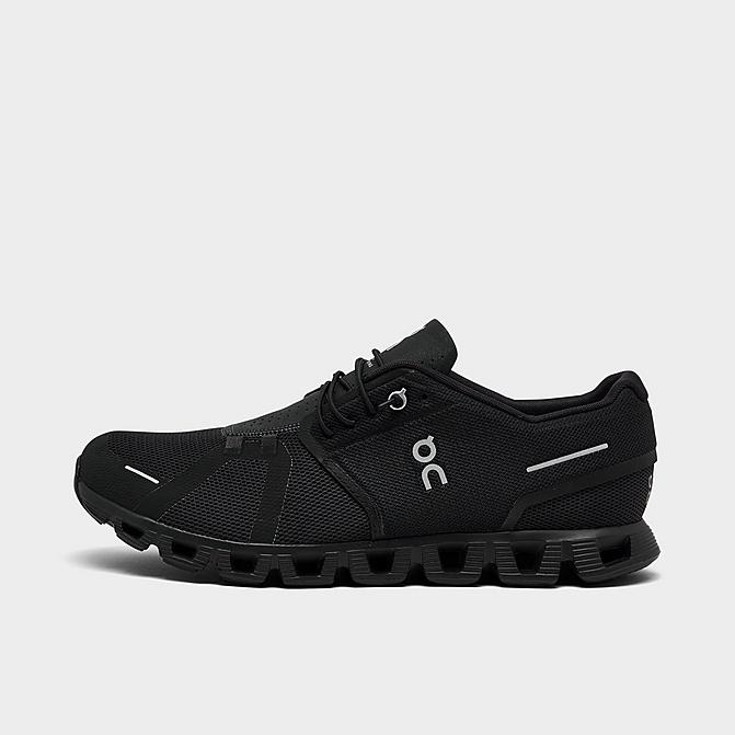 Right view of Men's On Cloud 5 Running Shoes in Black/Black Click to zoom