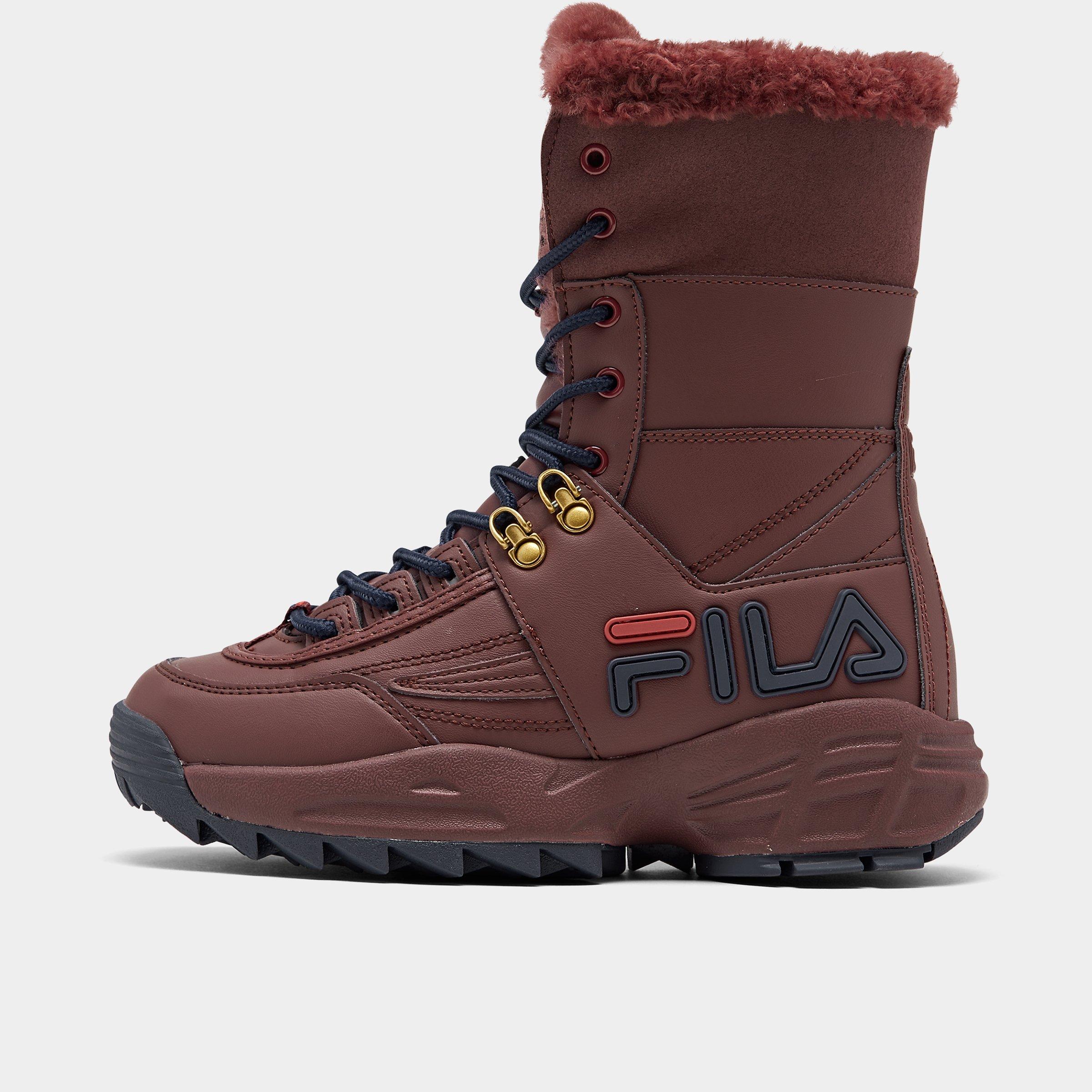womens fila disruptor shearling athletic shoe