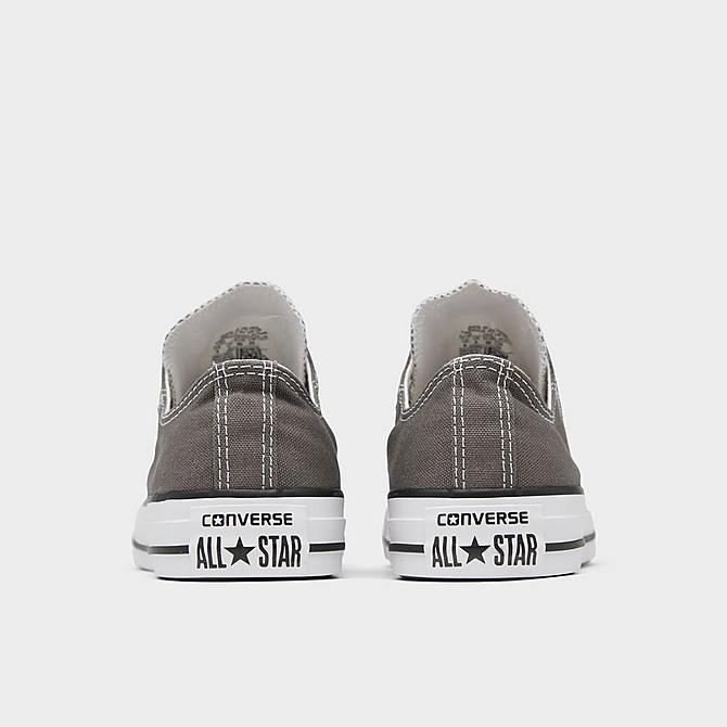 Left view of Women's Converse Chuck Taylor Low Top Casual Shoes in Grey/White Click to zoom