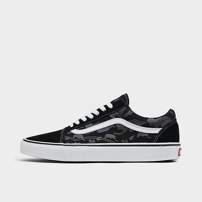 Right view of Vans Old Skool Casual Shoes in Black/Grey/Camo Click to zoom