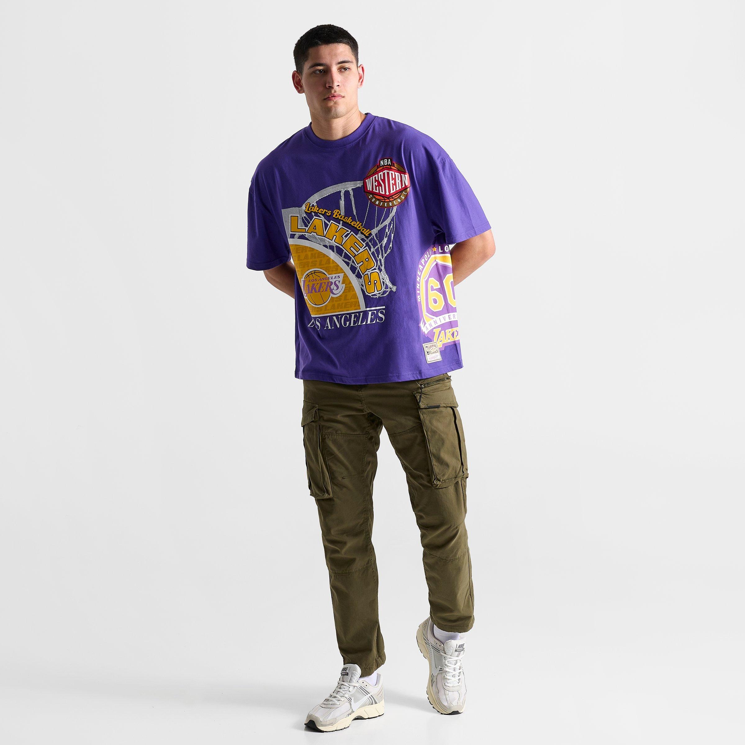 Men's Mitchell & Ness Los Angeles Lakers NBA Logo Blast Graphic T-Shirt