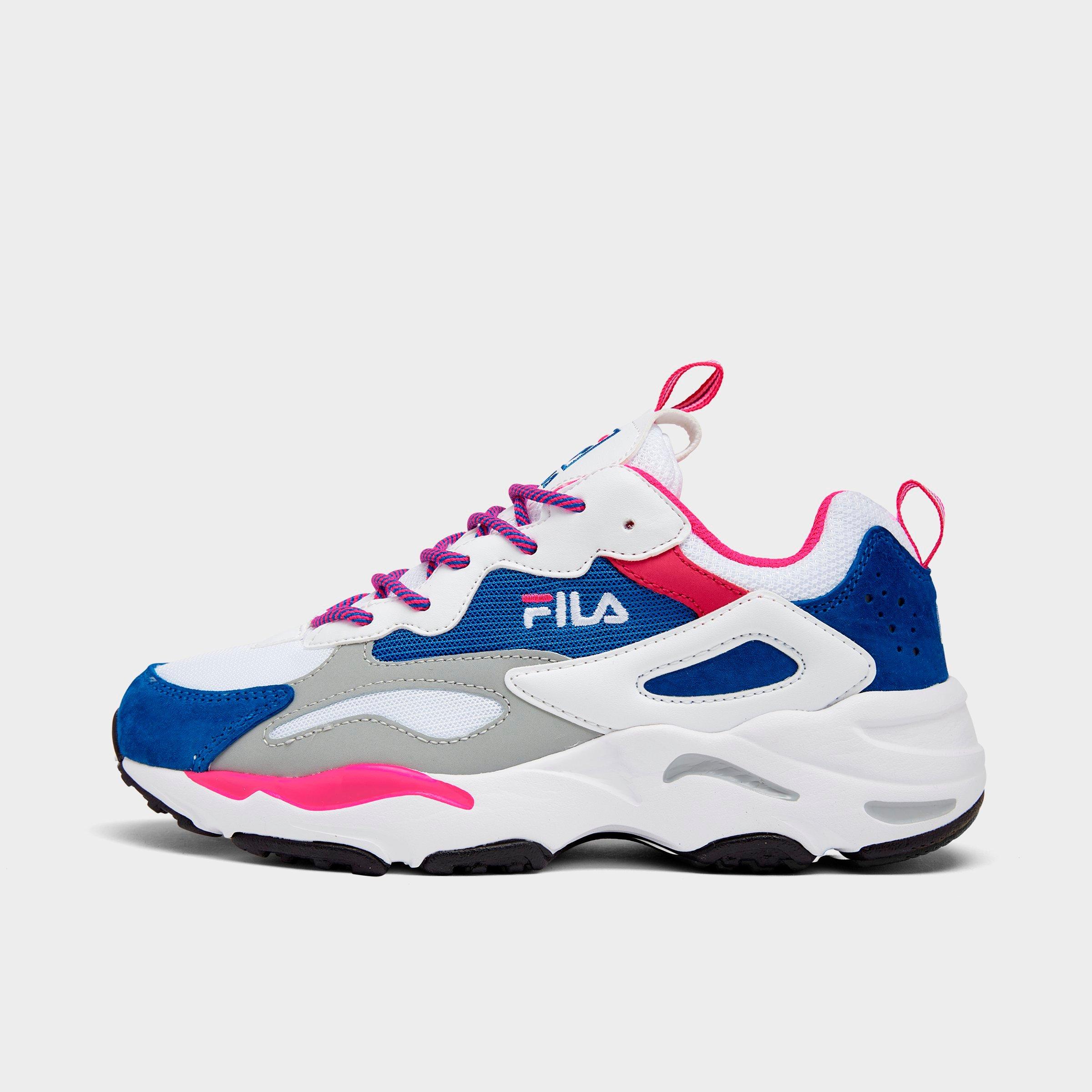 pink and blue fila