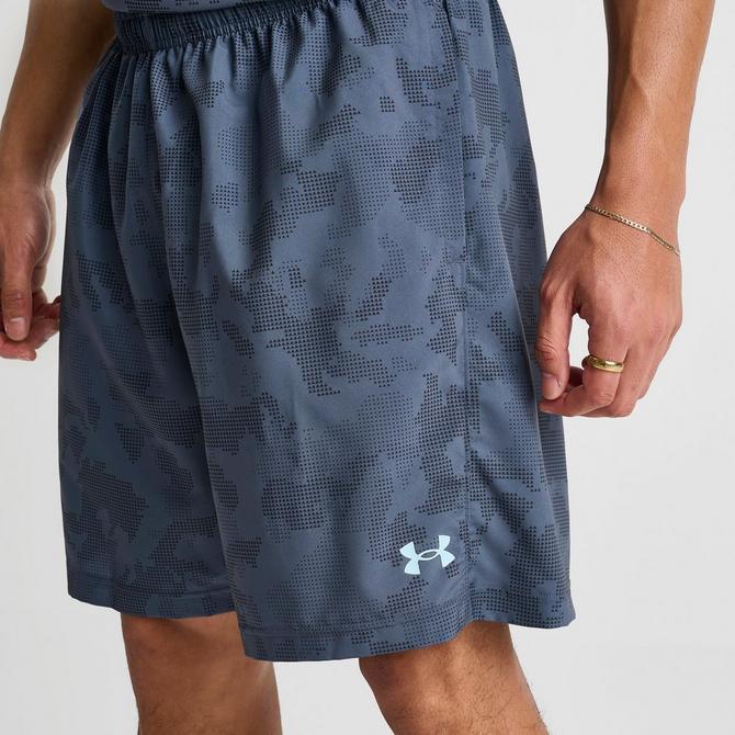[angle] view of Men's Under Armour Woven Printed Shorts in Blue/Digital Camo Click to zoom
