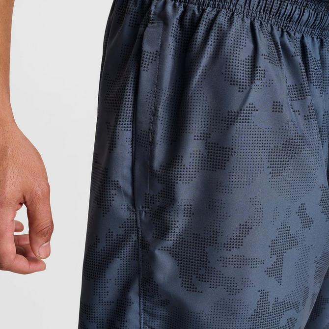 [angle] view of Men's Under Armour Woven Printed Shorts in Blue/Digital Camo Click to zoom