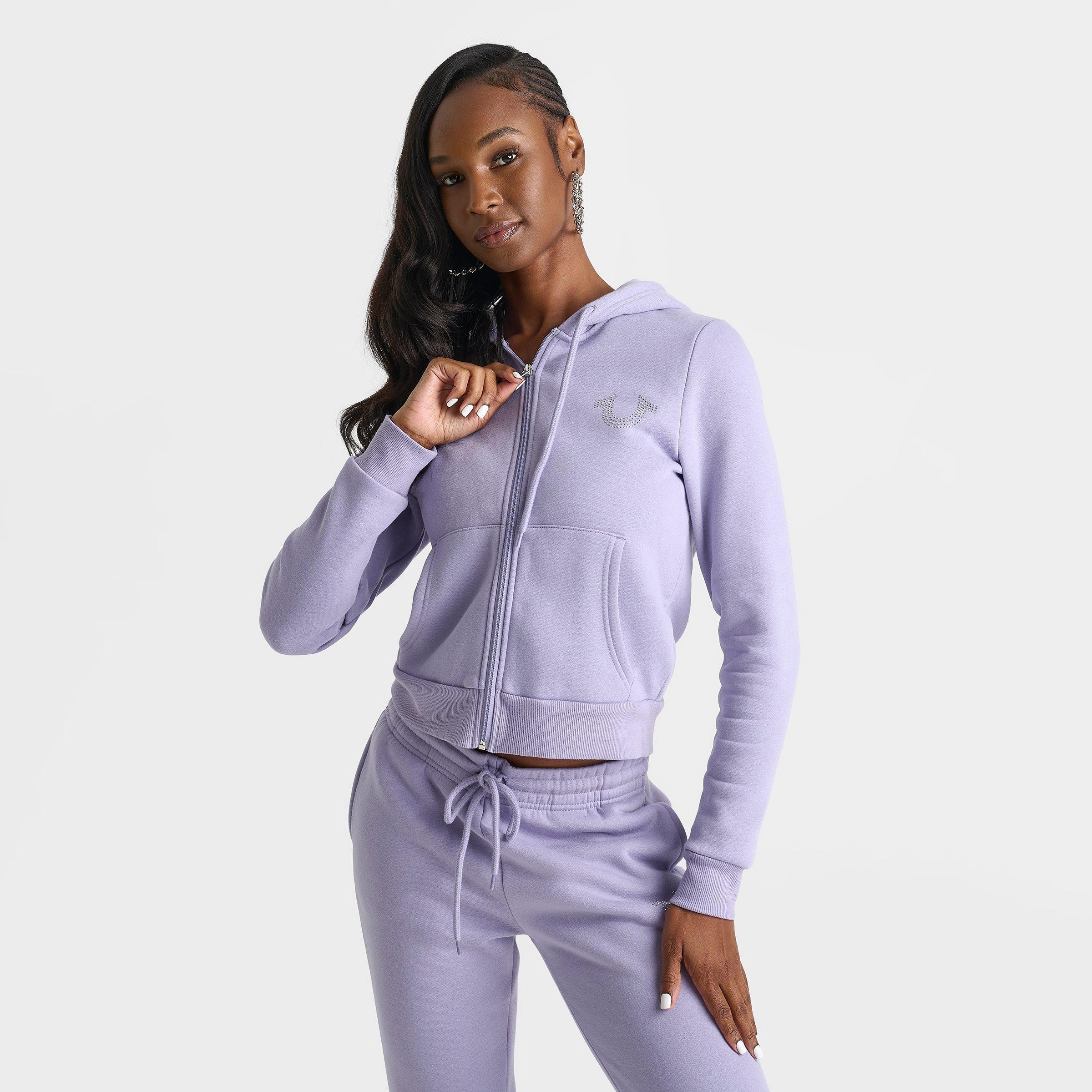 Women's True Religion Crystal Horseshoe Full-Zip Hoodie | Finish Line