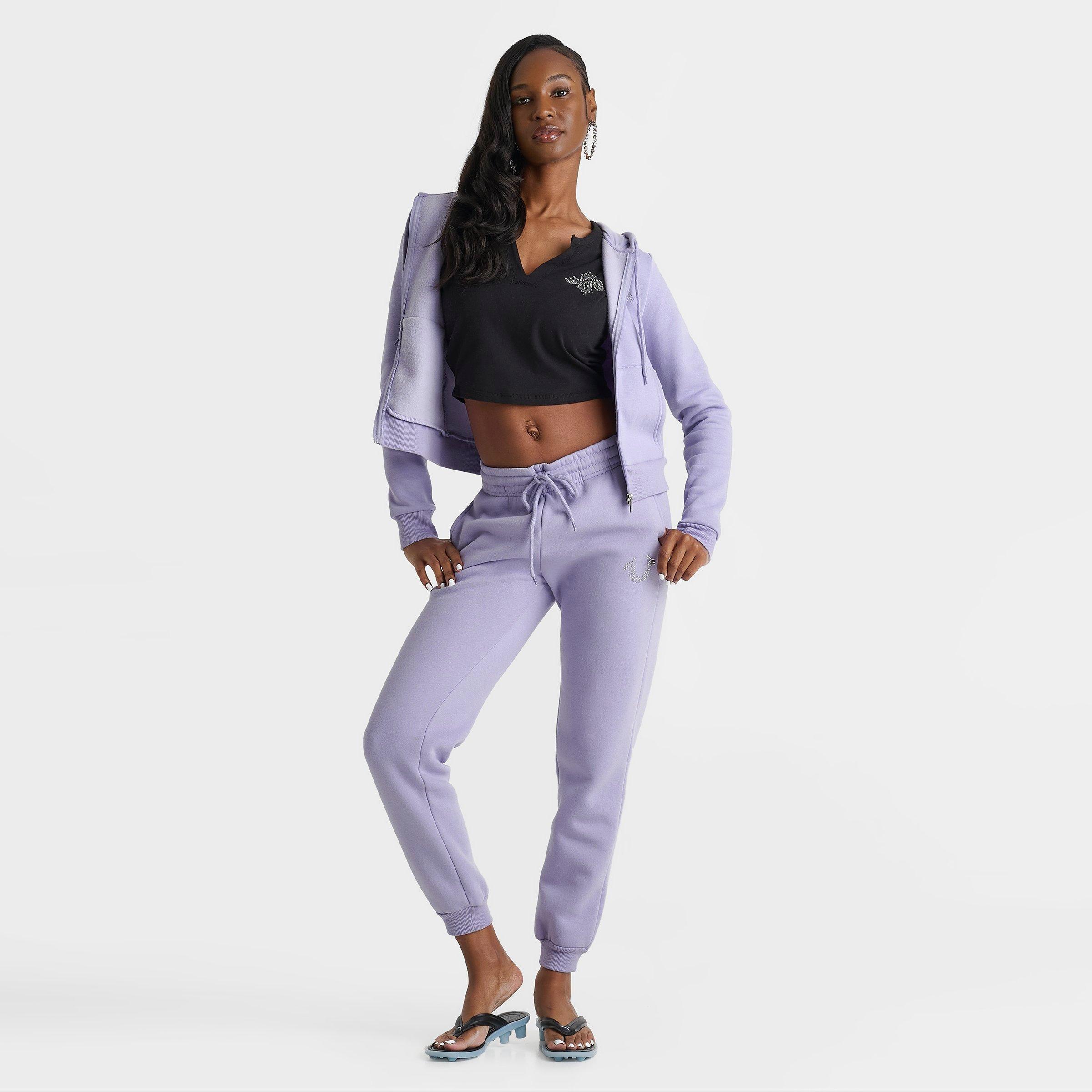 Women's True Religion Crystal Horseshoe Full-Zip Hoodie