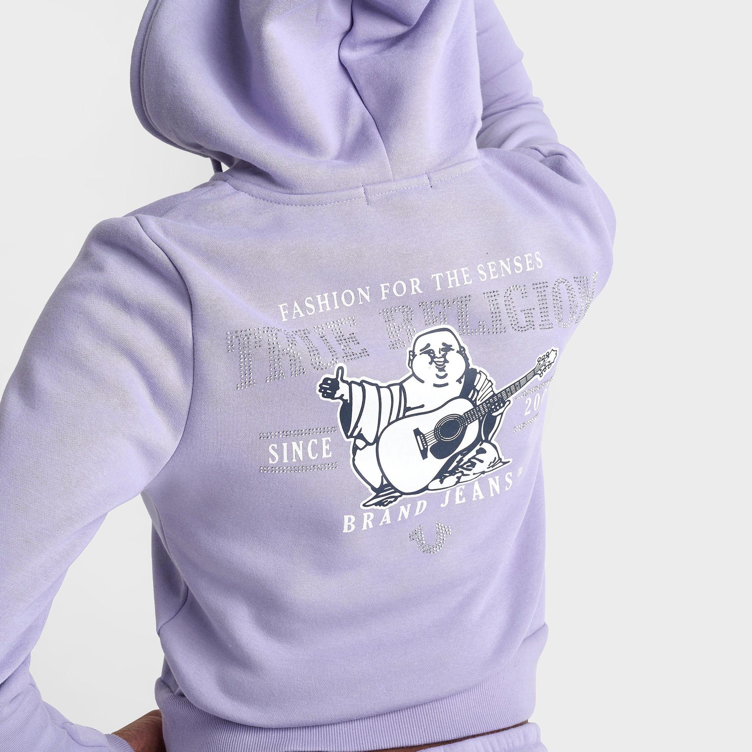 Women's True Religion Crystal Horseshoe Full-Zip Hoodie