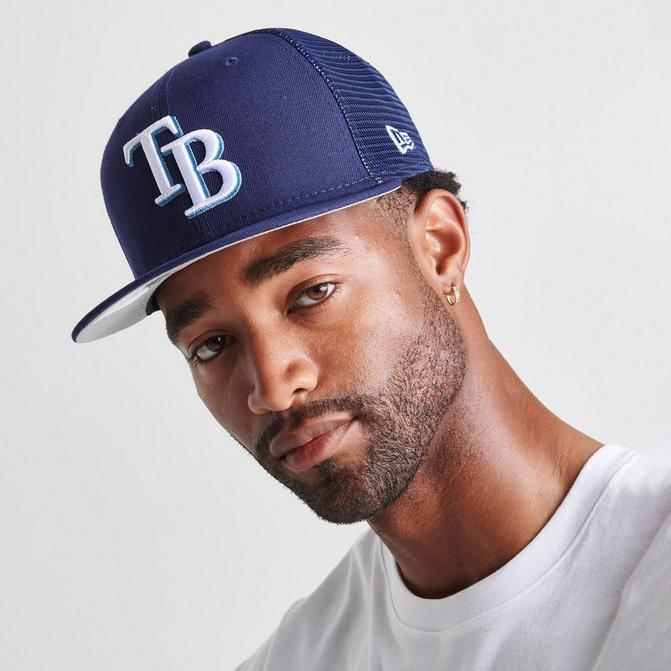 Tampa Bay Rays New Era Team Color Trucker 9FIFTY Snapback Hat - Navy