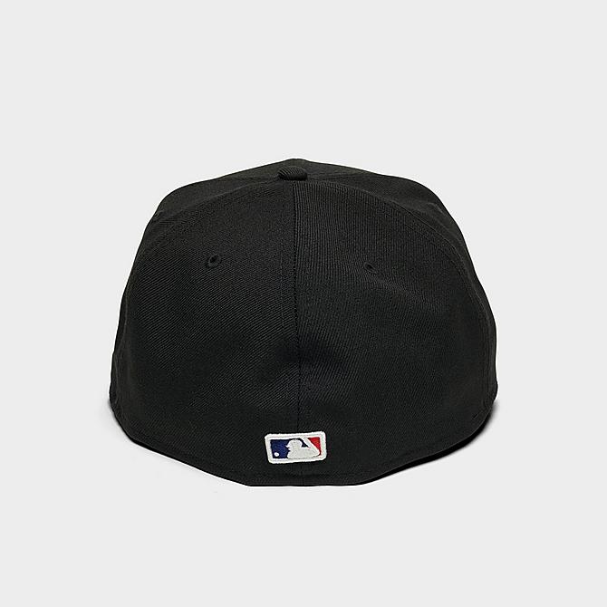 Front view of New Era Boston Red Sox MLB World Champs 59FIFTY Fitted Hat in Black/Team Click to zoom