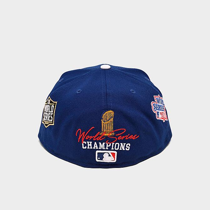 Front view of New Era MLB Los Angeles Dodgers Count The Rings 59FIFTY Fitted Hat in Blue Click to zoom