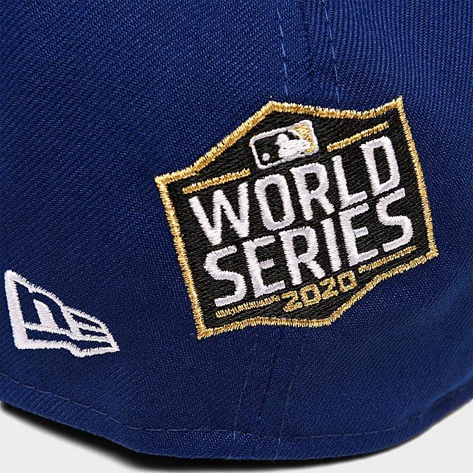 Back view of New Era MLB Los Angeles Dodgers Count The Rings 59FIFTY Fitted Hat in Blue Click to zoom