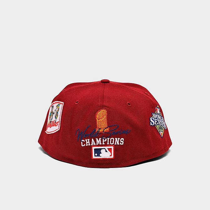 Front view of New Era MLB Philadelphia Phillies Count The Rings 59FIFTY Fitted Hat in Red Click to zoom