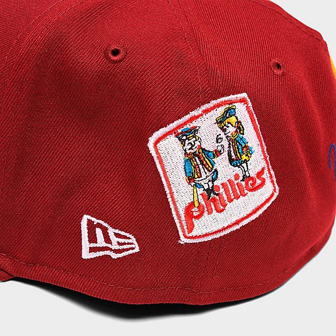 Back view of New Era MLB Philadelphia Phillies Count The Rings 59FIFTY Fitted Hat in Red Click to zoom