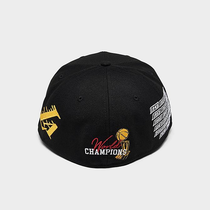 Left view of New Era NBA Los Angeles Lakers Count The Rings 59FIFTY Fitted Hat in Black Click to zoom