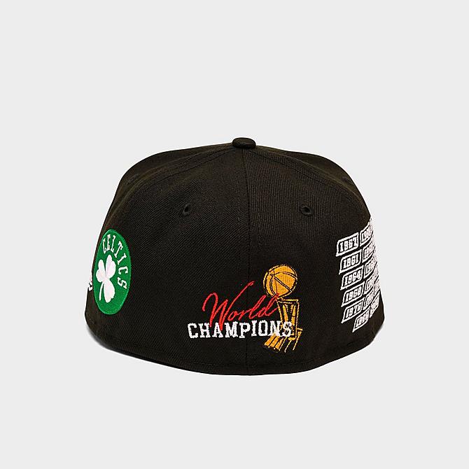 Front view of New Era NBA Boston Celtics Count The Rings 59FIFTY Fitted Hat in Black Click to zoom