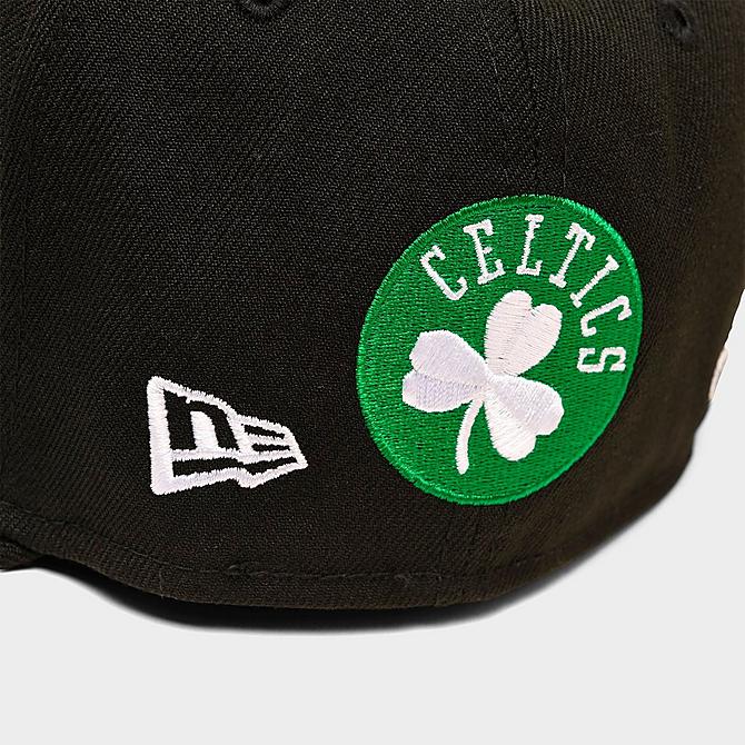 Back view of New Era NBA Boston Celtics Count The Rings 59FIFTY Fitted Hat in Black Click to zoom