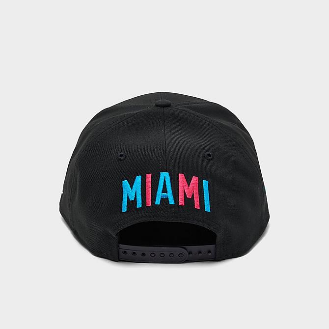 Front view of New Era NBA All Star Game Miami Heat Starry Black 9FIFTY Snapback Hat in Black Click to zoom