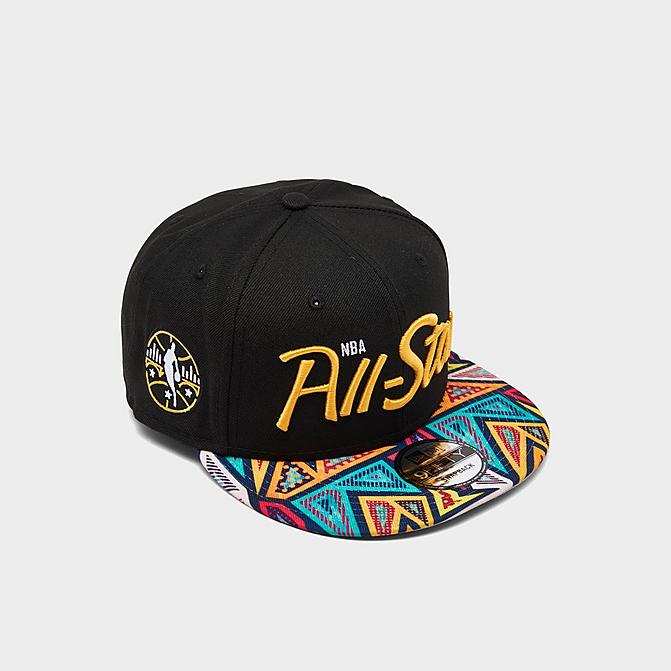 Right view of New Era NBA All-Star Game Pattern 9FIFTY Snapback Hat in Black Click to zoom