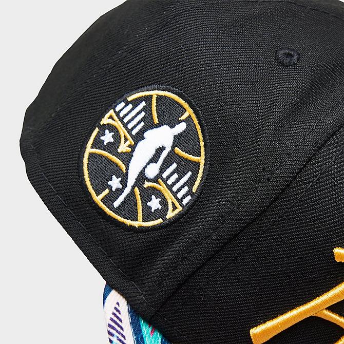Bottom view of New Era NBA All-Star Game Pattern 9FIFTY Snapback Hat in Black Click to zoom
