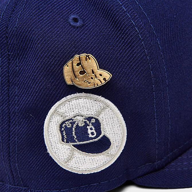 Bottom view of New Era Brooklyn Dodgers 1955 Logo History MLB 59FIFTY Fitted Hat in Blue Click to zoom