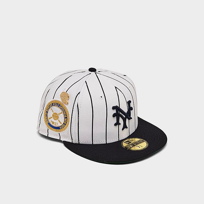 Right view of New Era New York Giants 1921 Logo History MLB 59FIFTY Fitted Hat in White/Black Click to zoom