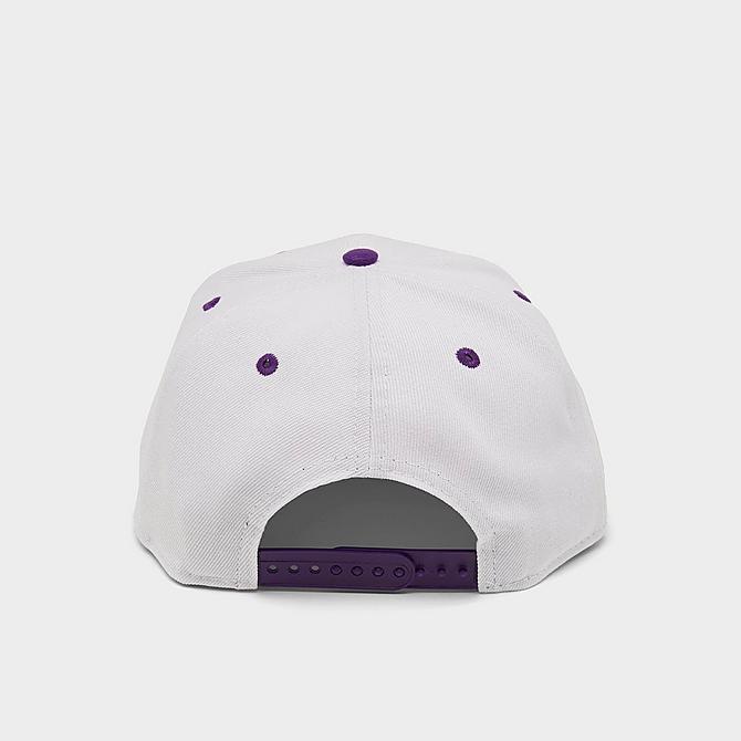 Left view of New Era Chicago Bulls NBA 9FIFTY Snapback Hat in White/Iris Purple Click to zoom