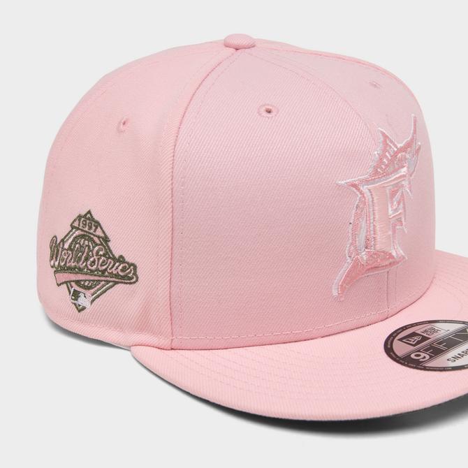 new era pink fitted hat