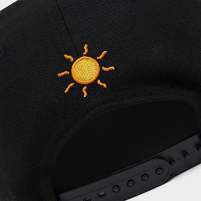 Bottom view of New Era Miami Script Icon 9FIFTY Snapback Hat in Black Click to zoom
