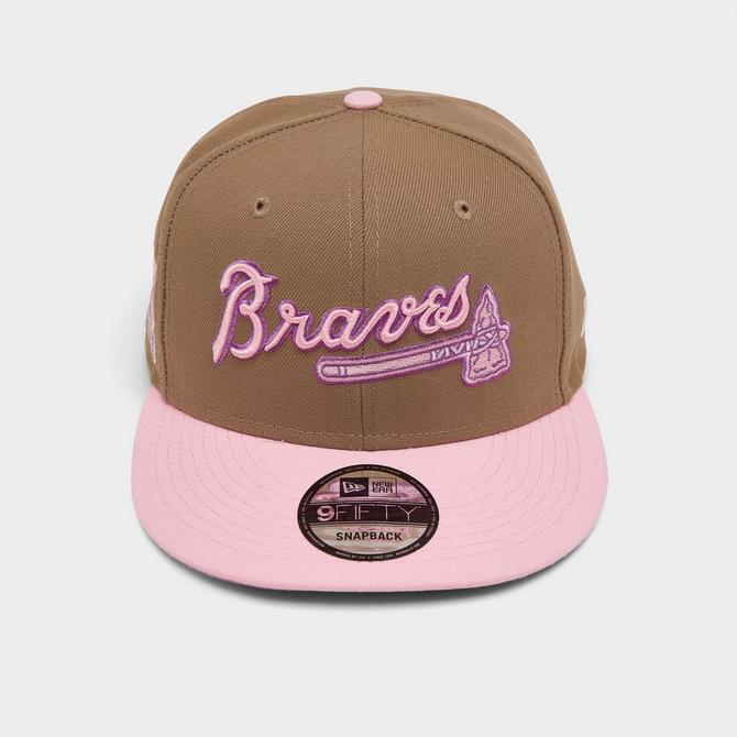 Men's Atlanta Braves New Era Brown Pink Undervisor 59FIFTY Fitted Hat